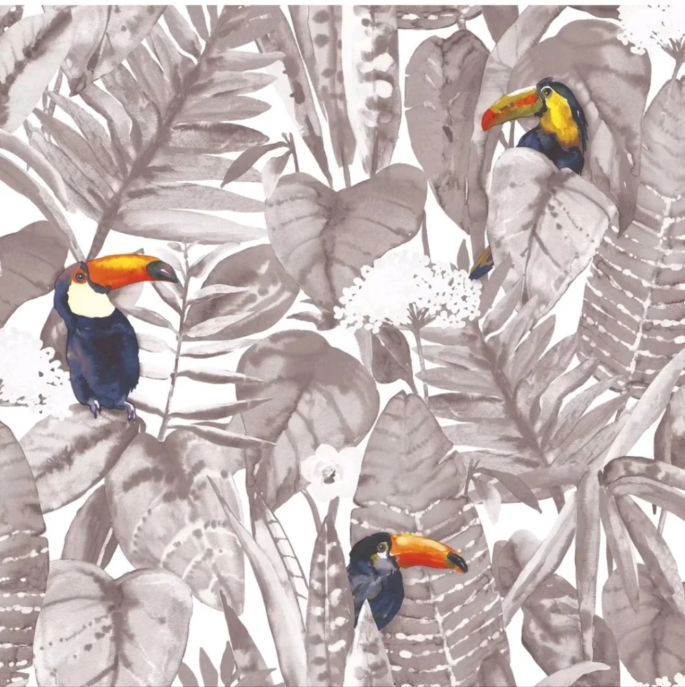 Tempaper & Co. Toucan Removable Peel and Stick Wallpaper, Newspaper, 28 sq